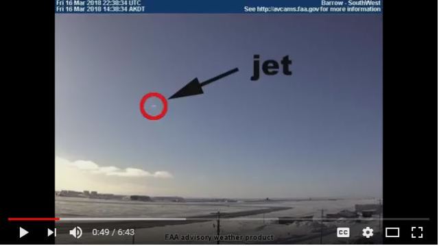 Capture -- Fourth picture showing a tiny white dot jet