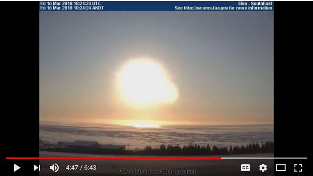 Capture -- Nineteenth picture shows the Sun had a very odd shape in Elin, Alaska