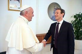 Pope Francis meeting with Facebook's Mark Zuckerburg