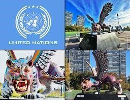 United Nations Ferocious Beast Sculpture Statue in New York City, New York