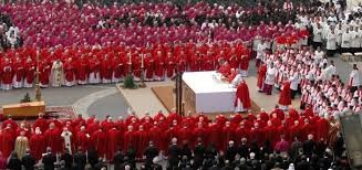 Jesus is Truth -- Whore of Babylon -- Picture of Roman Catholic Cardinals in Red Garb at the Catholic Mass