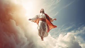 32.) I.) Believer.com -- God Our Savior -- Jesus Flying in the Air illustration