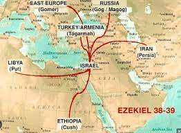 11.) C) Robert Clifton Robinson -- Ezekiel 38 -- 39 Timeline For The Last Days -- Everything is Centered on Israel Map